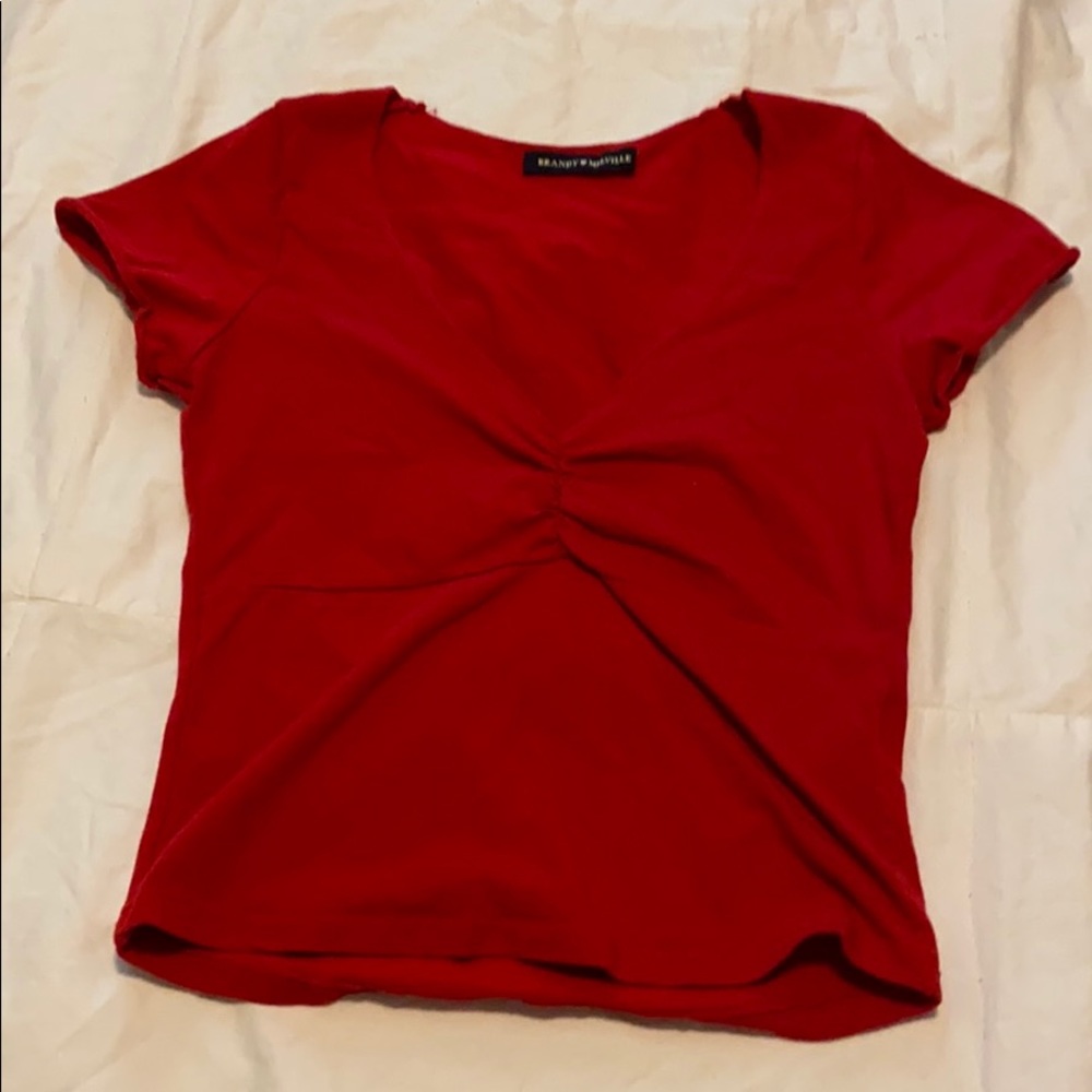 Red crop top